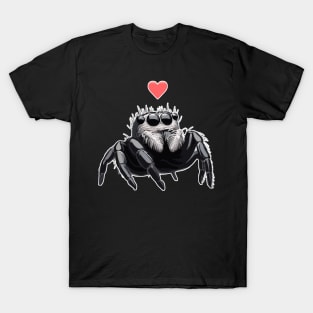 Cute jumping spider of love T-Shirt